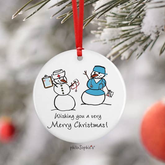 Medical Ornament, Nurse, Doctor, Snowmen, Christmas Ornament