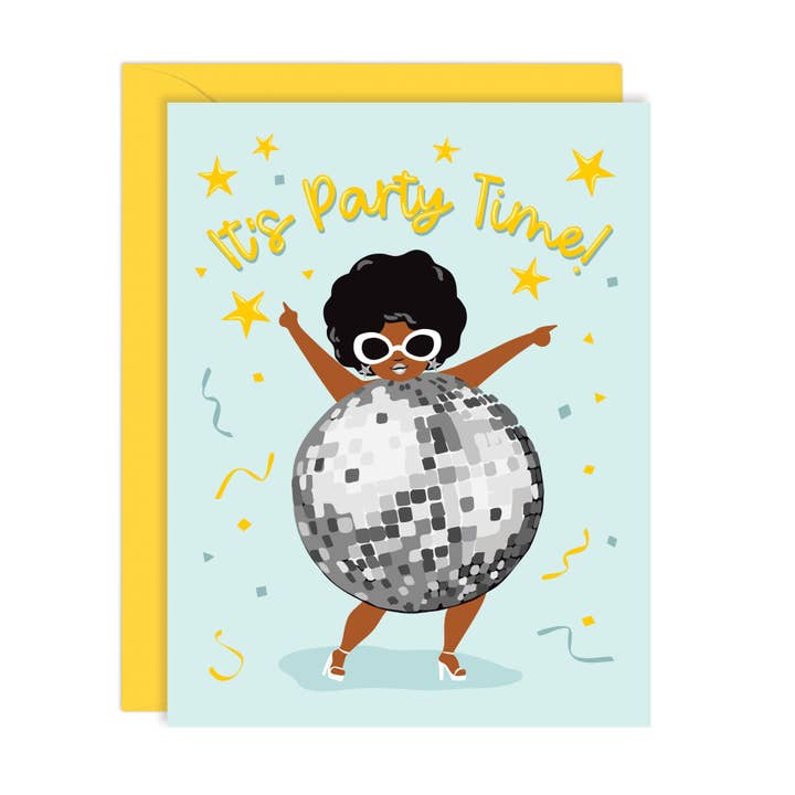 Disco Ball Girl Party Birthday Card