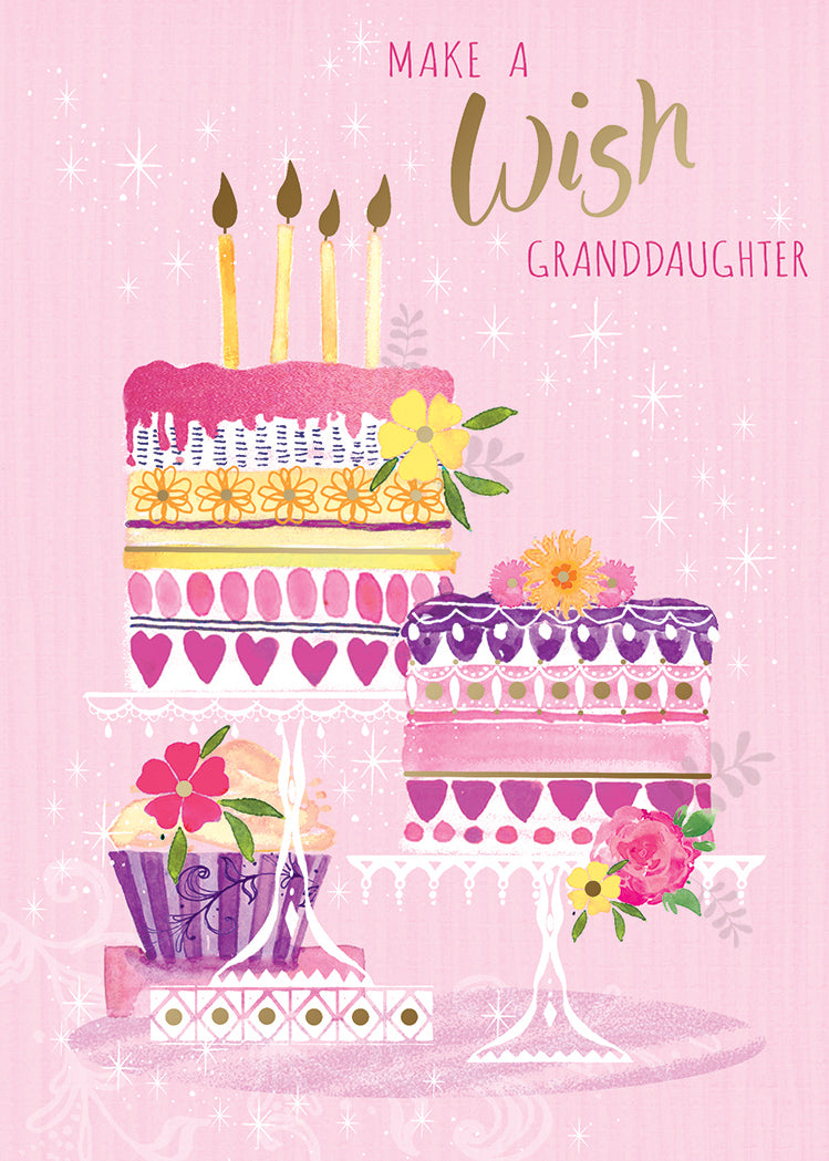 Granddaughter Cakes Greeting Card