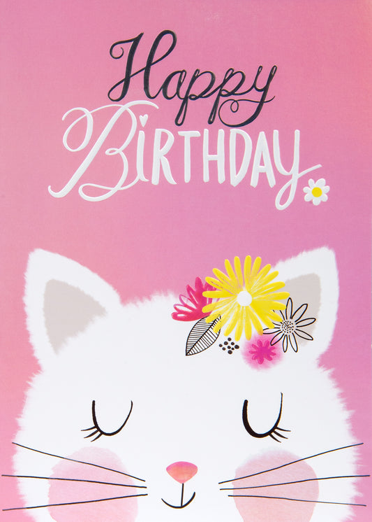 Little Kitten Birthday Greeting Card