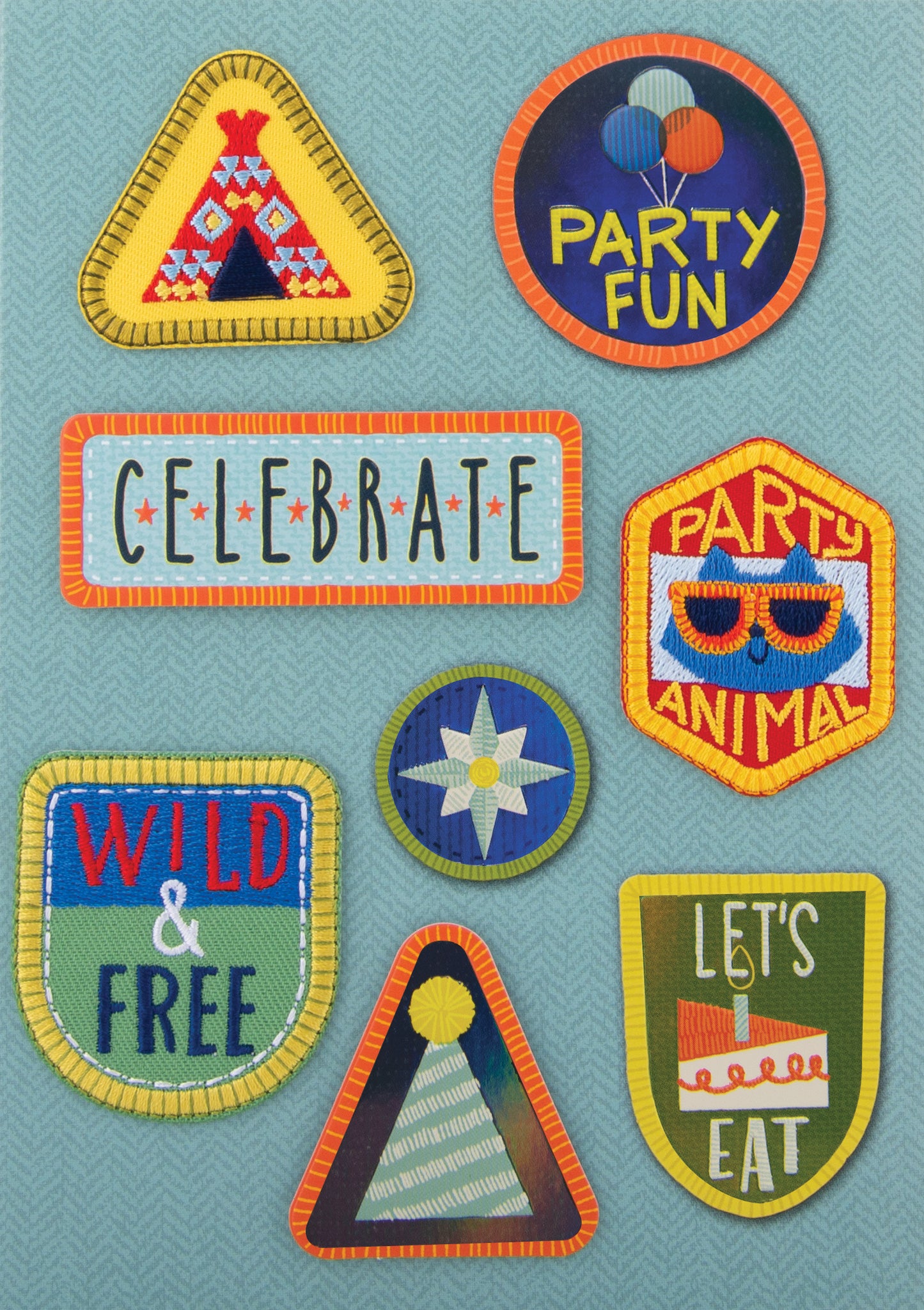 Birthday Patches Greeting Card