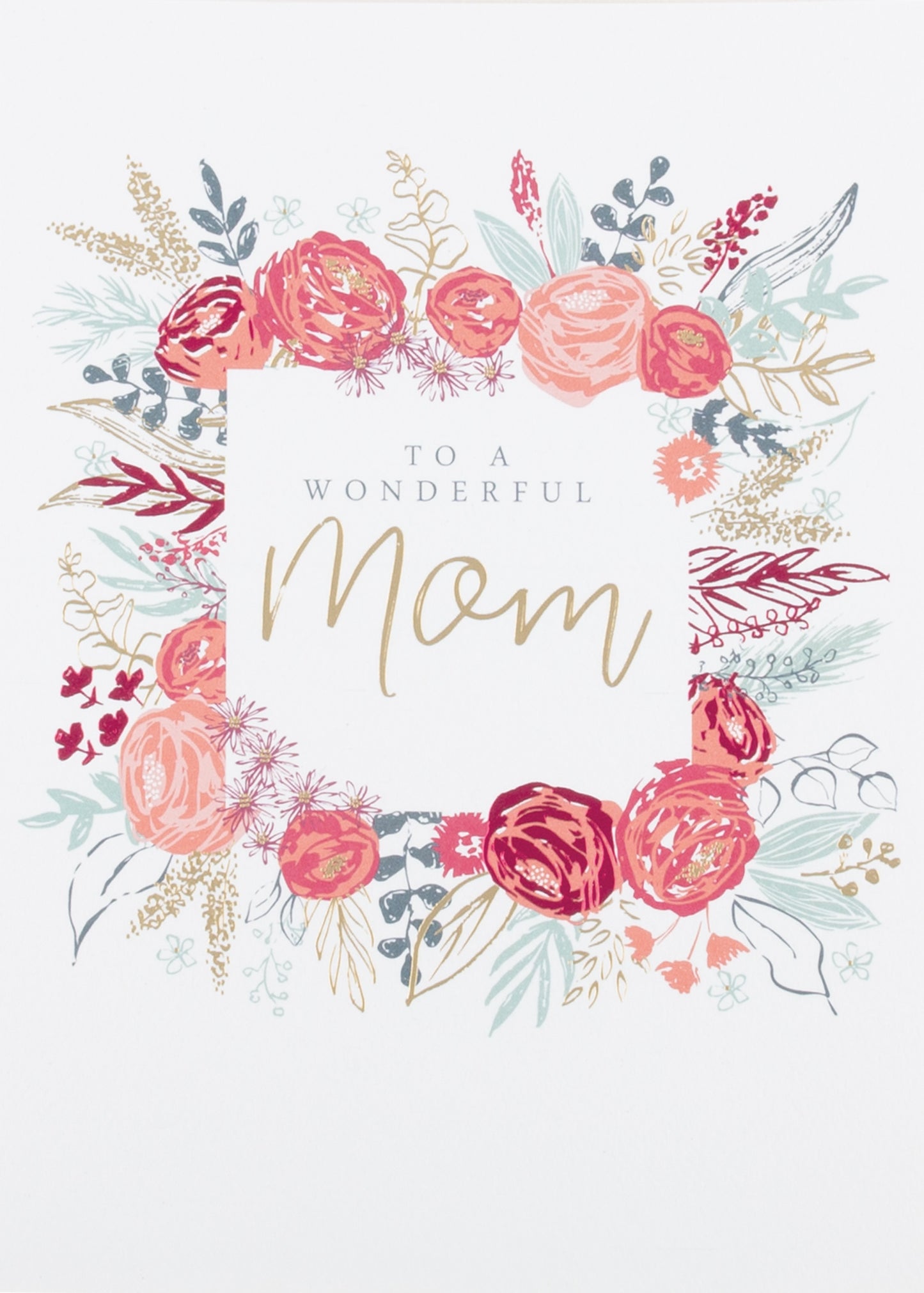 Mom Cube In Flowers Greeting Card