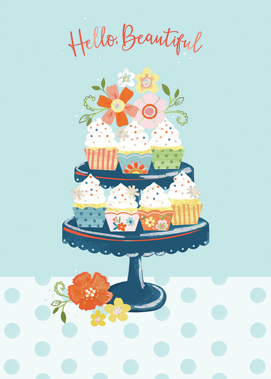 Beautiful Cupcake Tier Greeting Card