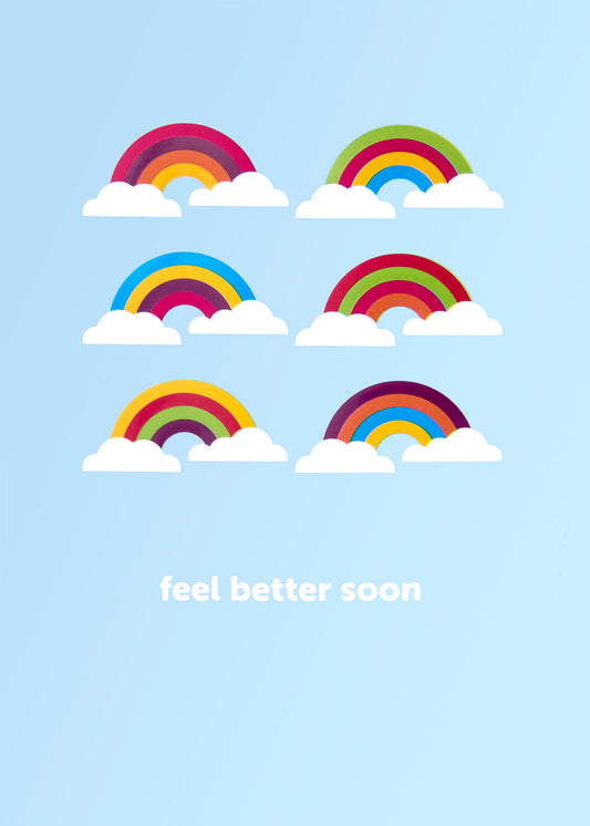 Six Rainbows Greeting Card