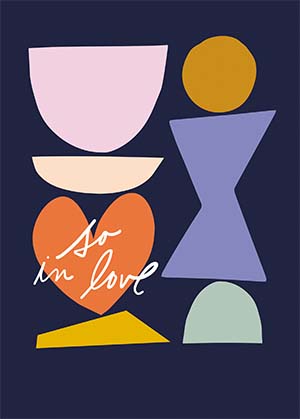 So In Love Anniversary Greeting Card