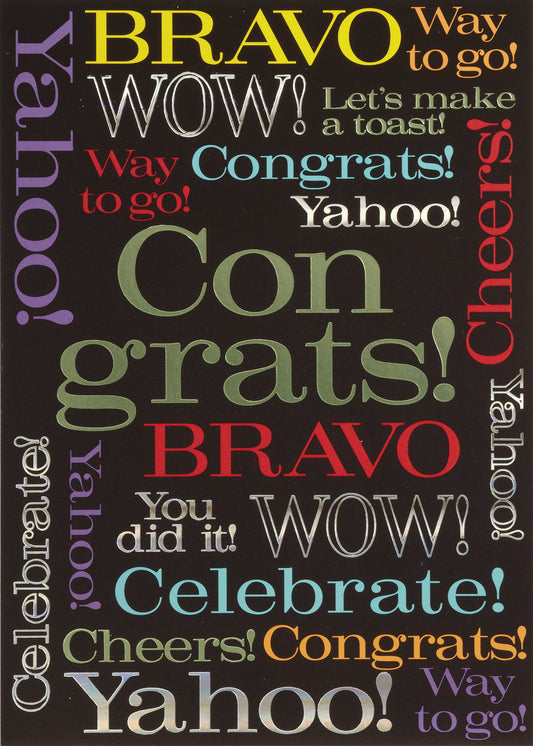 Congratulations Phrases Greeting Card