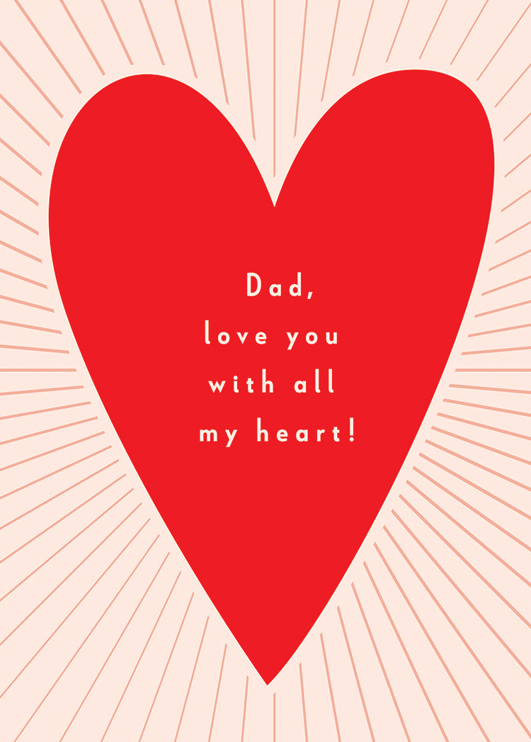 Starburst Heart Greeting Card