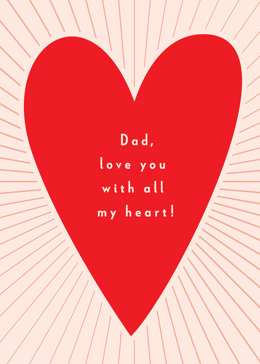 Starburst Heart Greeting Card