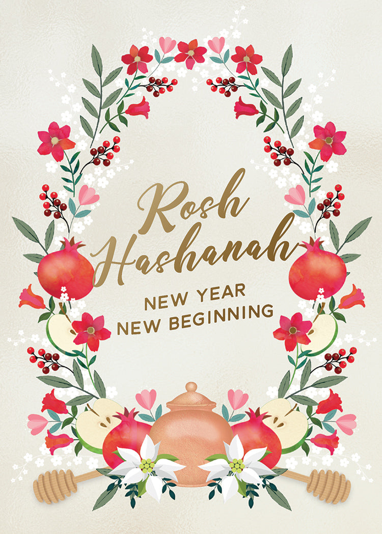 Rosh Hashanah Wreath Greeting Card