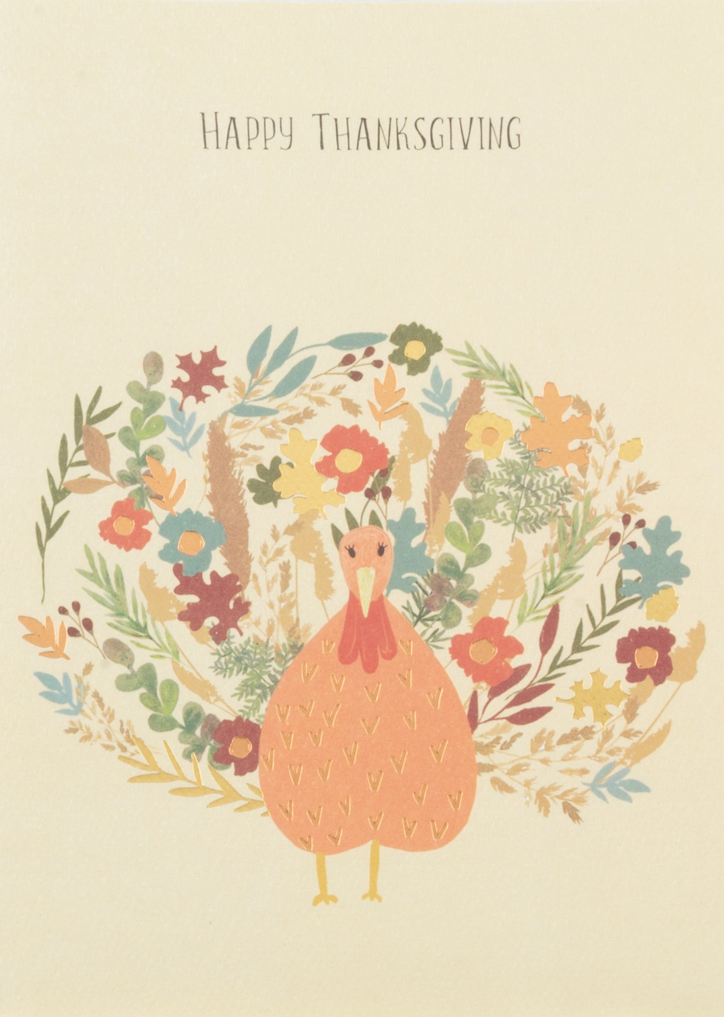 Floral Turkey Greeting Card