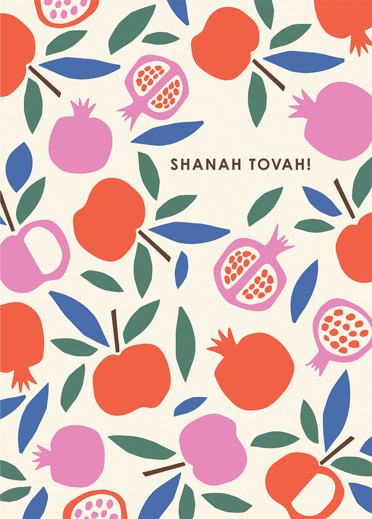 Pomegranate New Year Greeting Card