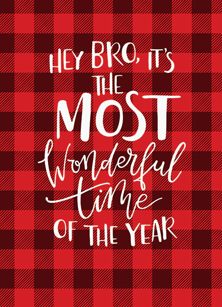 Bro Plaid Greeting Card