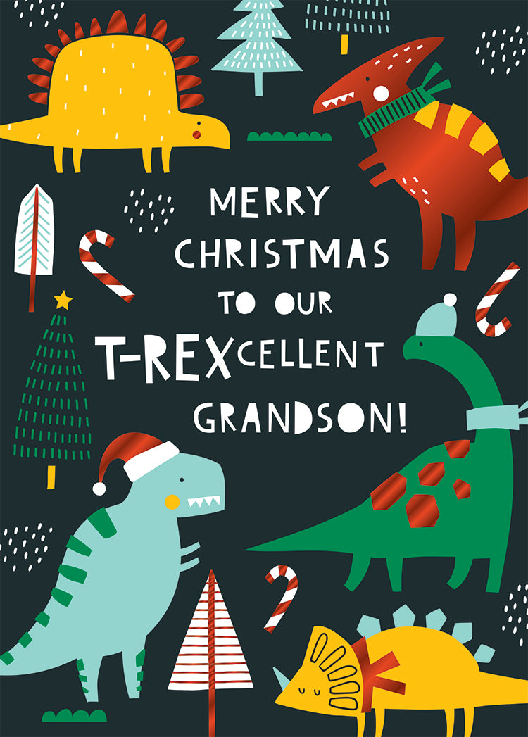 T0rexcellent Christmas Greeting Card