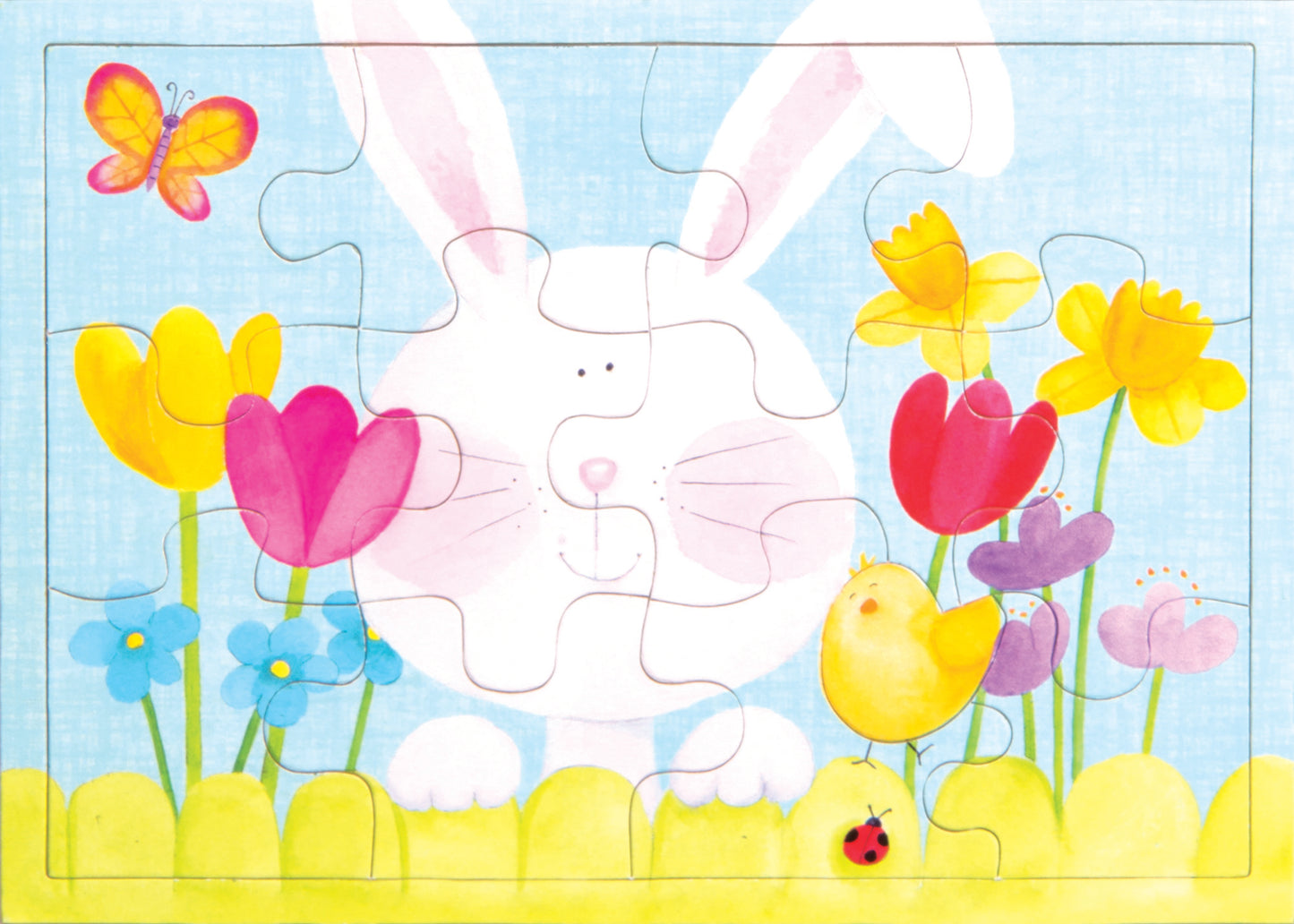 Easter Bunny Puzzle Greeting Card