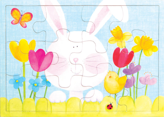 Easter Bunny Puzzle Greeting Card