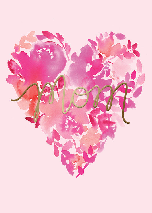 Valentine Floral Heart Greeting Card