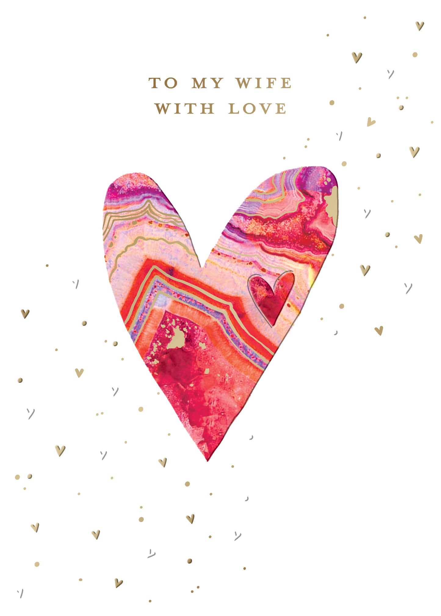 Geode Heart Greeting Card