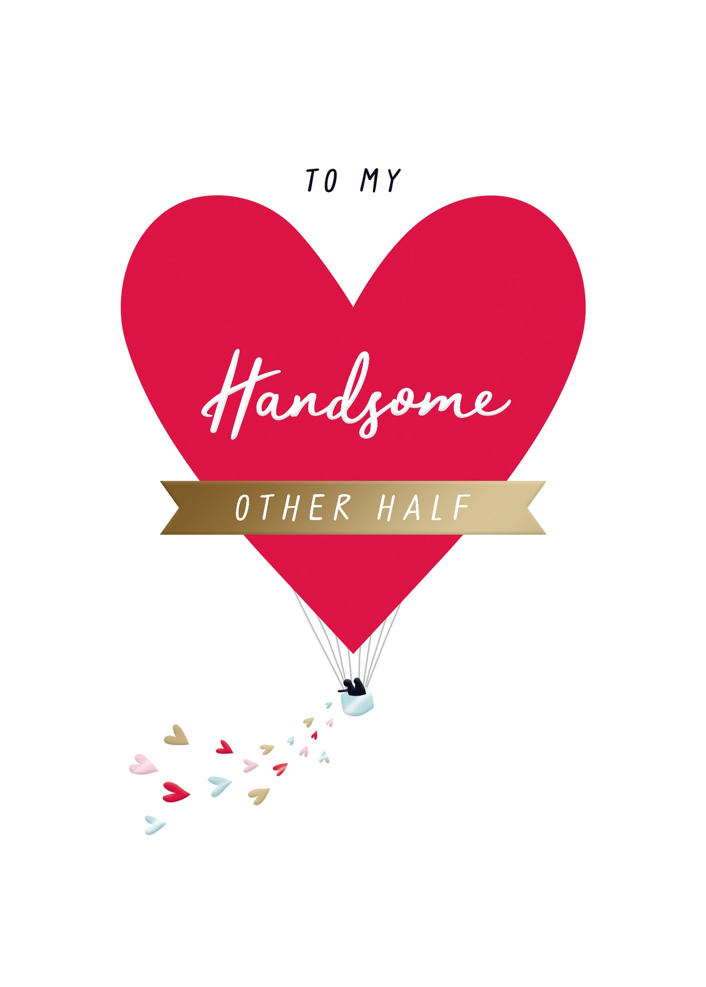 Husband Heart Balloon Greeting Card