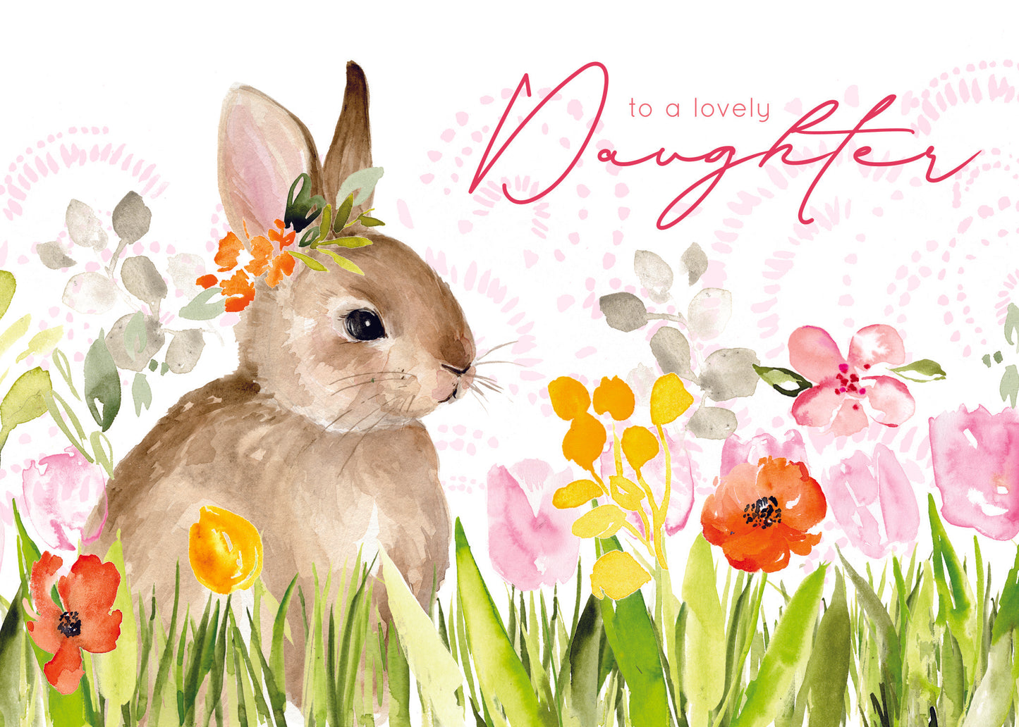 Bunny Floral Crown Greeting Card