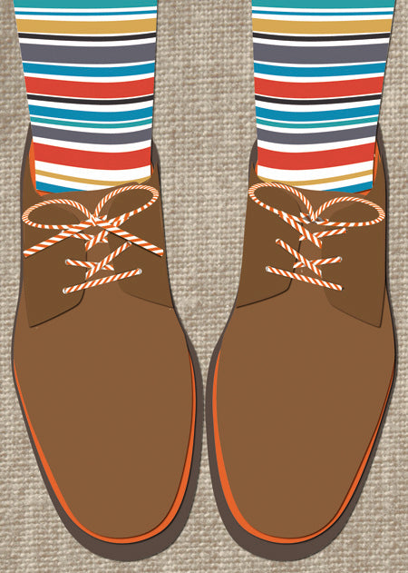 Two Shoes with Laces Greeting Card