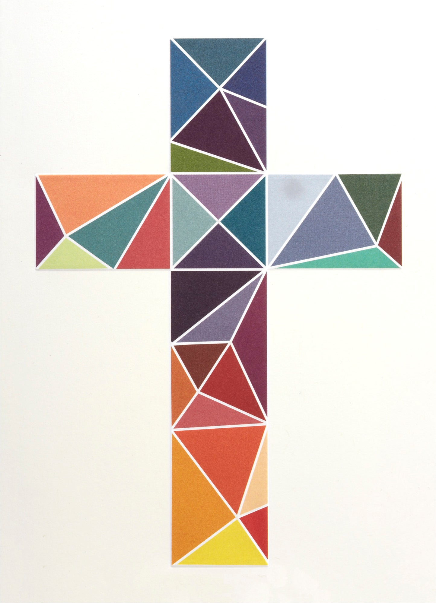 Stained Glass Cross Greeting Card