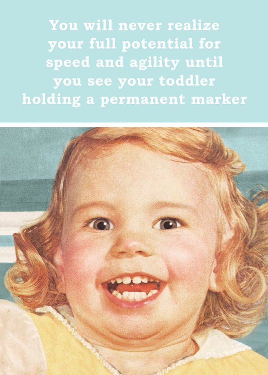 Sharpie Speed and Agility Greeting Card