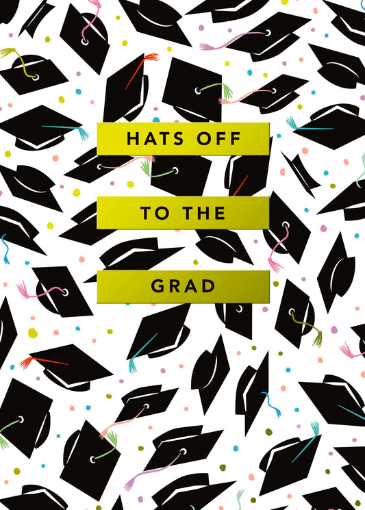 Colorful Tassels Cap Toss Greeting Card