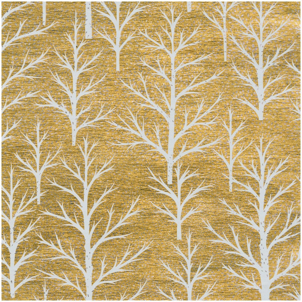 Winter Trees Gold & White Embossed Foil Gift Wrap