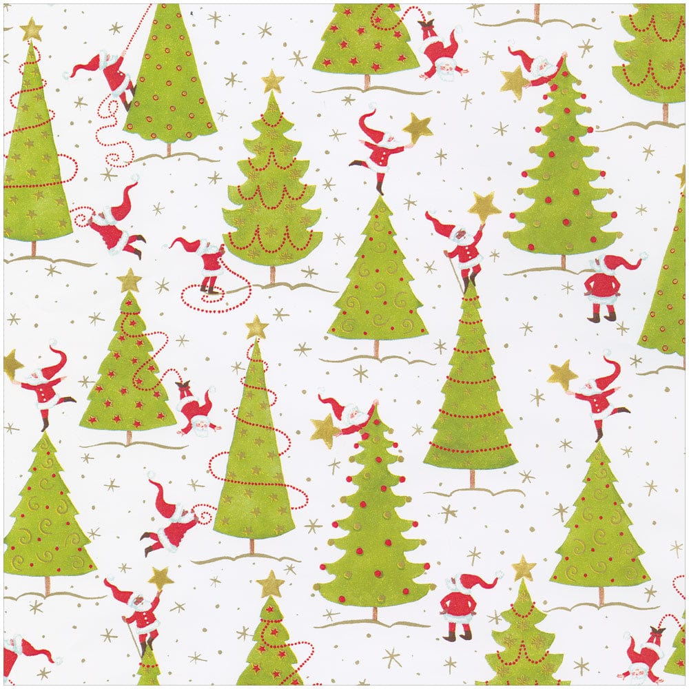 Twirling Santas Gift Wrap