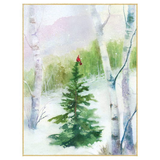 Cardinal In Woodland Christmas Cards