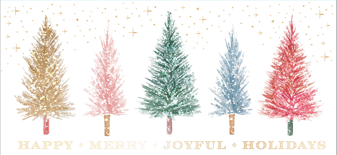 Colored Trees Money Holder Greeting Card