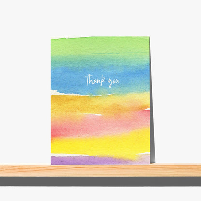 Greeting Card - thank you watercolor - Thank you card
