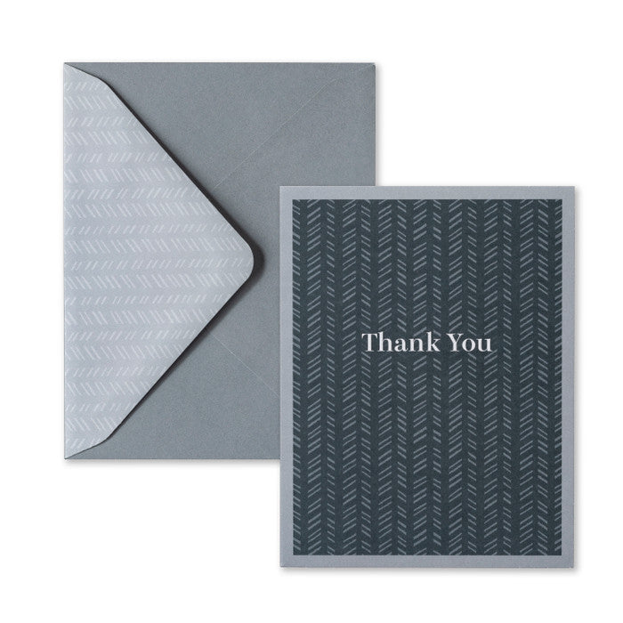 Quilted Navy 10 Thank You Note Cards