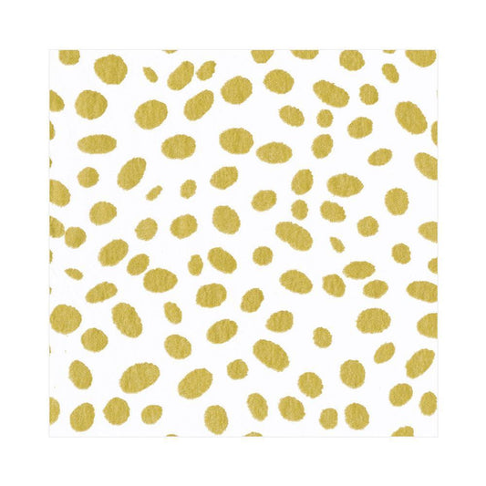 Spots Paper Linen Luncheon Napkins in Gold