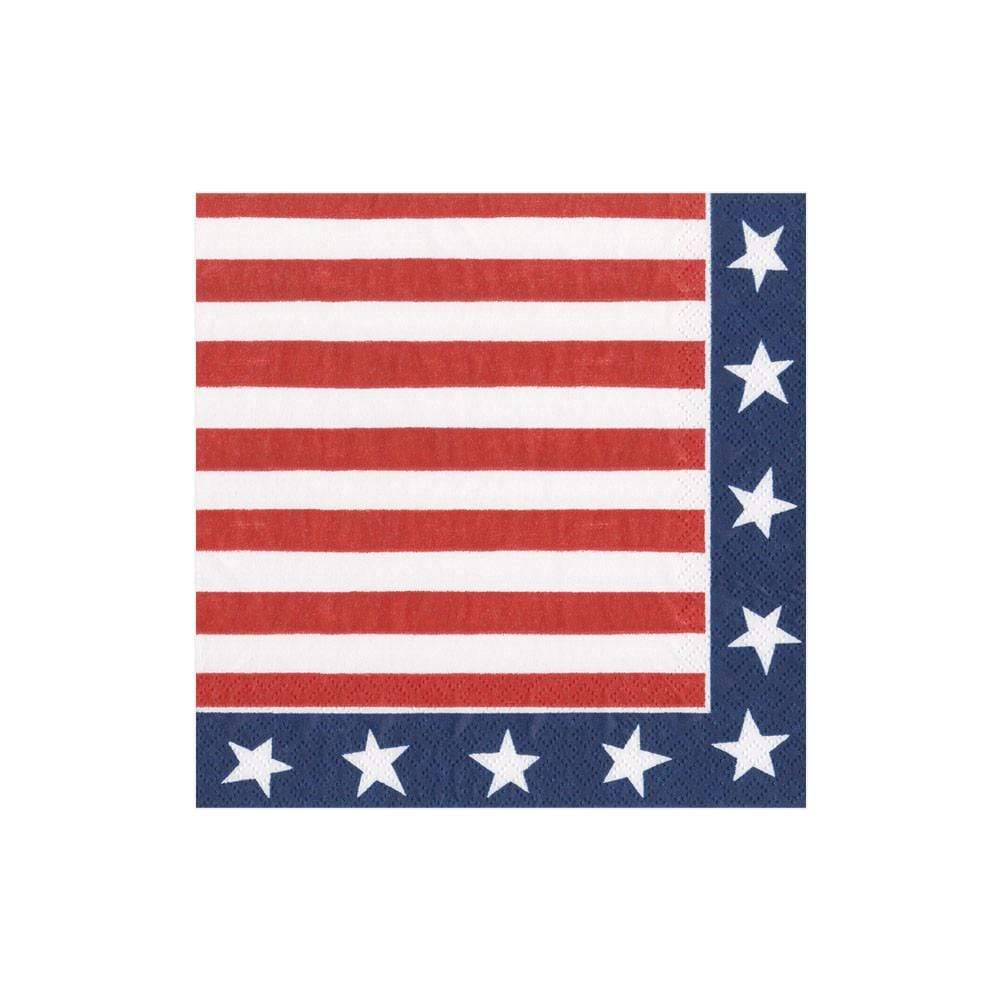 Red White And Blue Napkin Cocktail