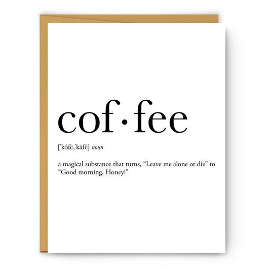 Coffee Definition  - Everyday Card