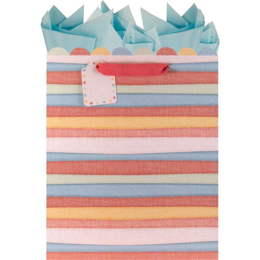 Crepe Stripes Large Gift Bag