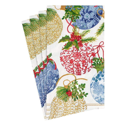 Porcelain Ornaments Paper Guest Towel Napkins - 15 Per Package