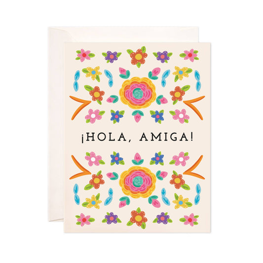 Hola Amiga Greeting Card - Spanish Love Card