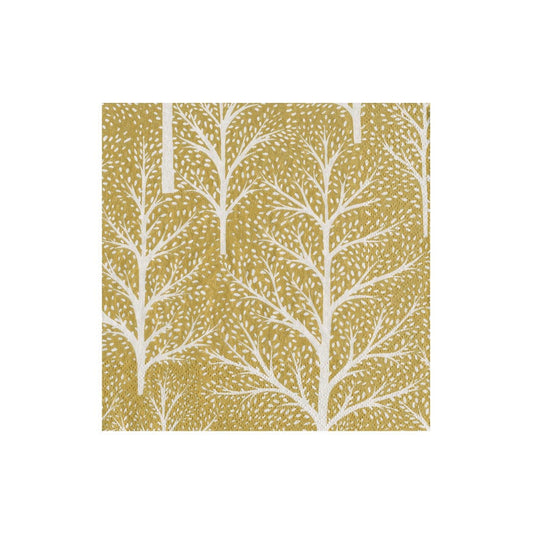 Winter Trees Gold & White Cocktail Napkins