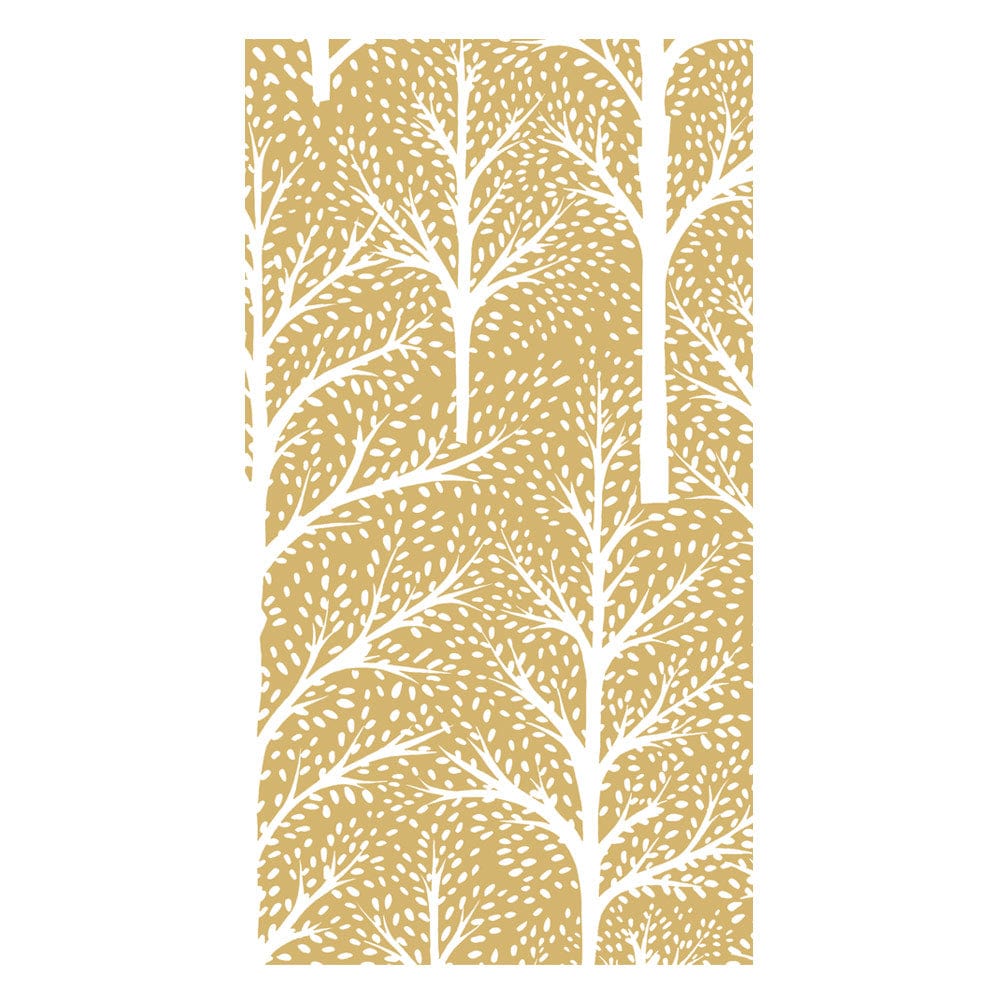 Winter Trees Gold & White Guest Towel Napkins