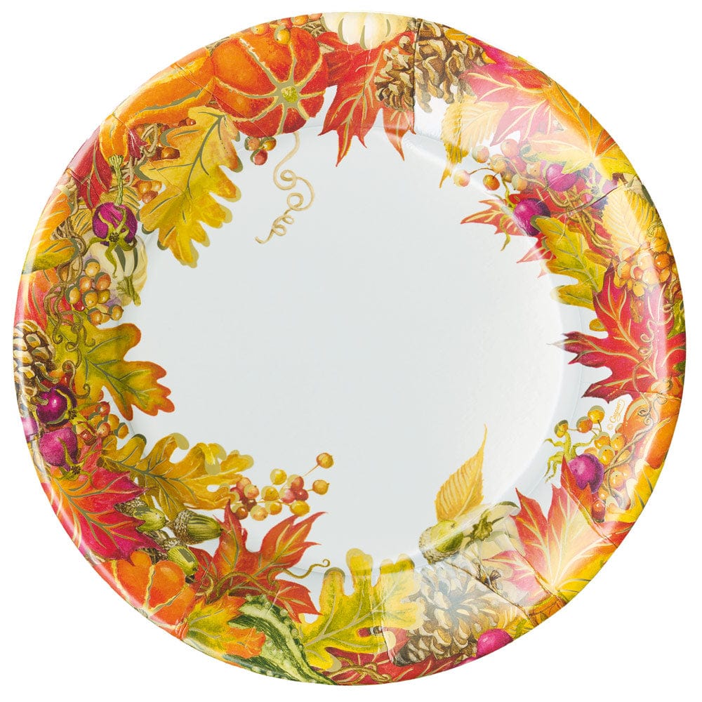 Harvest Garland White Dinner Plates