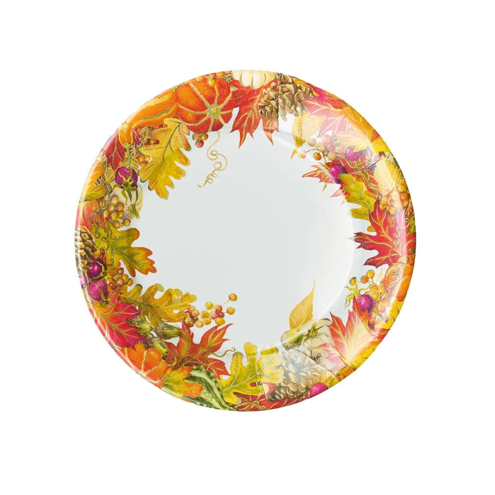 Harvest Garland White Salad & Dessert Plates