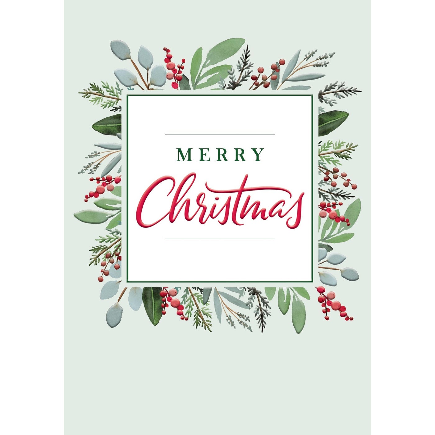 Classic Christmas Greenery Boxed Greeting Cards