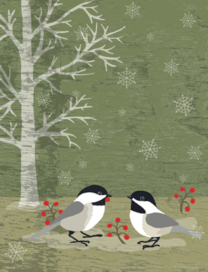 Birds, Berries, Birch Tree Boxed Greeting Cards