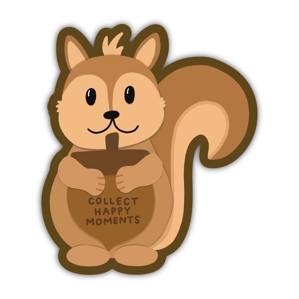 Collect Happy Moments Squirrel Vinyl Sticker