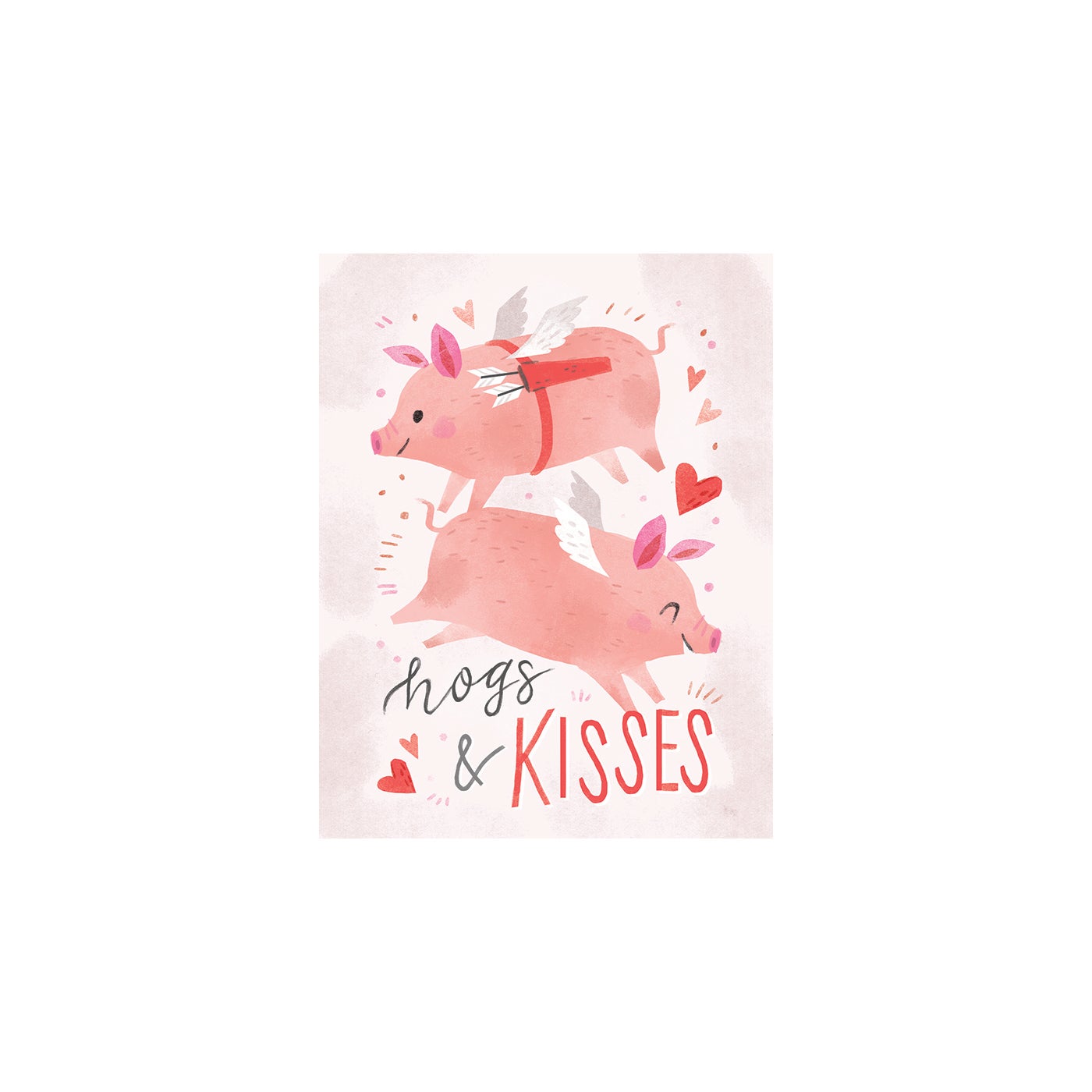 Hogs and Kisses Valentine Cards