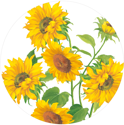 Sunflower Field Salad/Dessert Plates - pack of 8