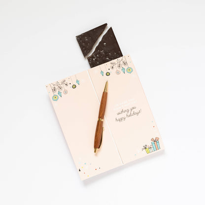 Stocking Stuffer Chocolate Bar + Greeting Card in one!