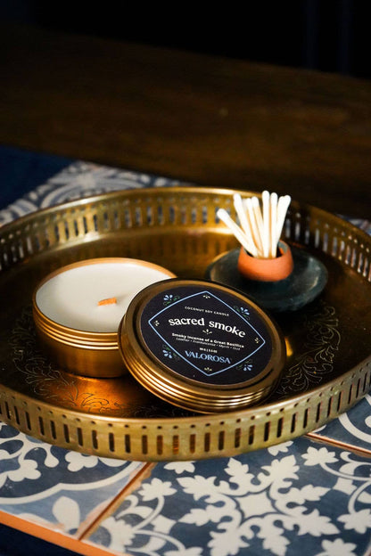 Sacred Smoke Candle Tin | Frankincense, Myrrh, Oud Candle
